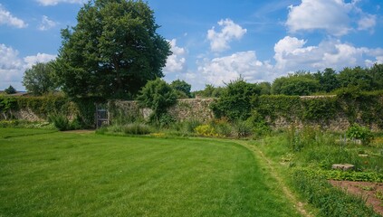 Naklejka premium Covered wall in rural France, erosion risk