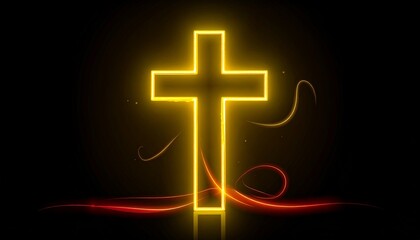 Radiant Neon Cross