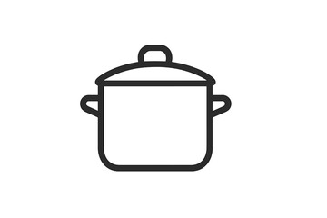 Cooking pot with lid and handles used for boiling and stewing food