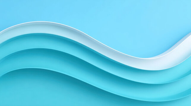 Soft blue abstract background with flowing wave lines creating smooth layered curves and calming modern design