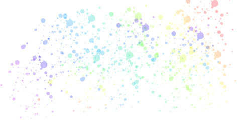 Vibrant scattered rainbow paint splatters abstract dots pattern png