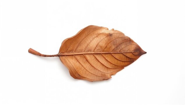Isolated dry soursop foliage against a white backdrop