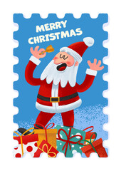 postage stamp with santa claus
