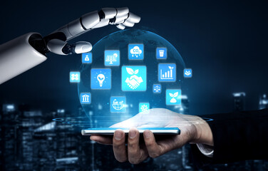 Artificial intelligence enhances ESG management, monitoring environmental data, supporting social responsibility, and strengthening governance compliance for sustainable growth. Entice