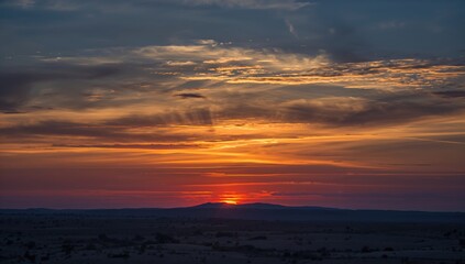 Fototapeta premium Sunset Views From Various Locations, highlighting seasonal change