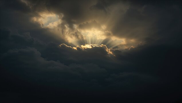 Sun Rays Illuminating Natural Landscape, Erosion Risk