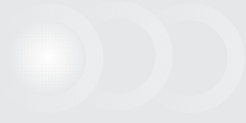 Seamless white Abstract Background with Thin Circles