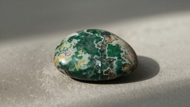 Ocean jasper stone, naturally occurring gemstone with unique patterns, suitable for crafting or jewelry making