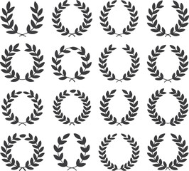 Laurel Wreath Icons Set
