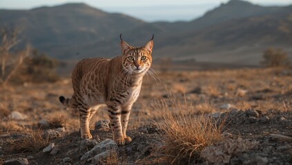 A Feline Exploring The Untamed Terrain Of The Kaz Mountains, Isolation