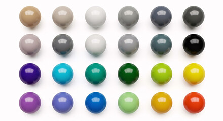 A vibrant collection of glossy spheres, resembling festive Christmas balls and versatile holiday ornaments, ideal for celebrating happy holidays in 2026.