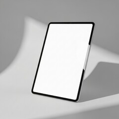 Modern Tablet with Blank Screen on a Minimalist Gray Background