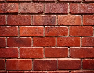 Obraz premium close up of a red brick wall with vintage warm tones and detailed surface texture under even lighting