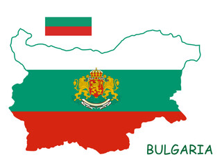 Bulgaria Map Flag