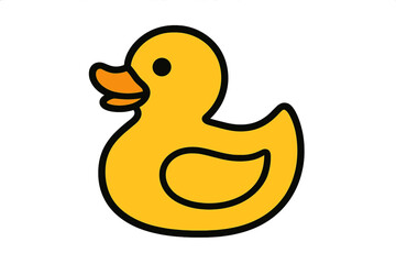 Simple yellow rubber duck toy for bath time and childhood fun