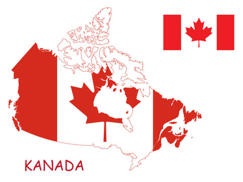 Canada Map and Flag