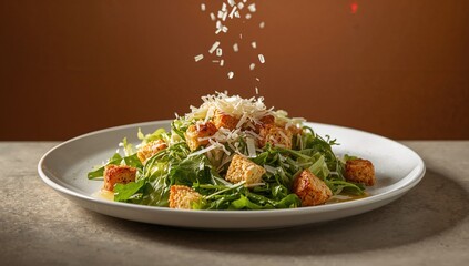 Vegetarian Caesar salad recipe for a culinary guide, fiber-dense choice