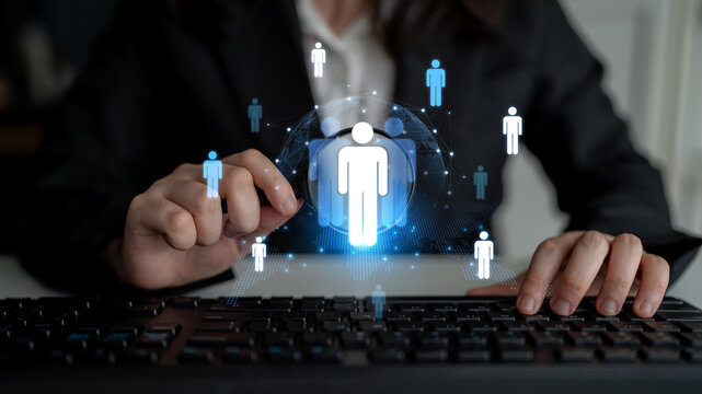 A concept of global leadership and network influence. A central team or individual connects with a professional network distributed across the world map, representing worldwide reach. Fermion