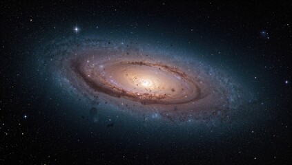 Obraz premium Barred spiral galaxy captured in deep space, showcasing cosmic structure and formation