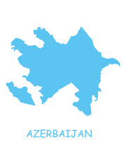 Obraz premium Azerbaijan Map Outline