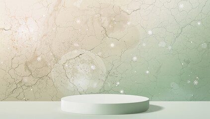 Background of cracked surfaces adorned with snow, suitable for editorial header background