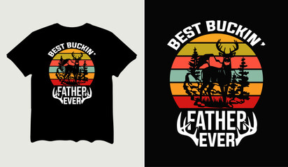 Best buckin' father ever t-shirt design for t-shirt quotes or poster svg printable cut file