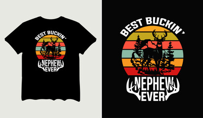 Best buckin' nephew ever t-shirt design for t-shirt quotes or poster svg printable cut file