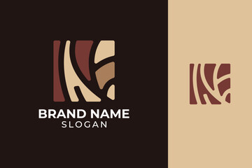 Modern Creative Wood Logo Design – Minimalist Nature Timber Branding Icon for Eco Business Identity