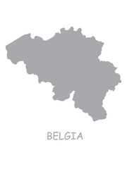 Belgium Map Silhouette