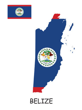 Belize Map and Flag