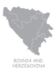 Obraz premium Bosnia and Herzegovina Outline