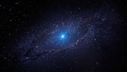 Fototapeta premium Blue and purple glitter on a dark background, decorative texture for visual design