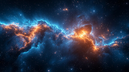 Obraz premium Stunning view of a colorful nebula in deep space illuminated by cosmic light ai, nebula, space, cosmic, stars, gases, universe, color, light, astronomical, celestial, deep, formation, swirling, vibran