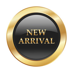 New arrival golden badge vector