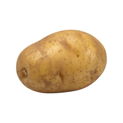 Authentic Potato Isolated on Transparent Background