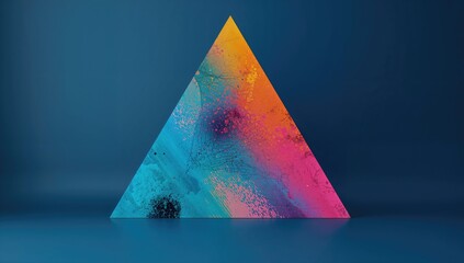 Triangular background in deep blue, vibrant gradient pattern for modern corporate branding