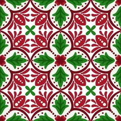 seamless floral pattern and wallpaper, christmas