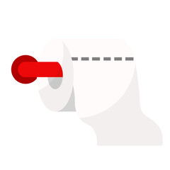 Toilet Paper Roll Illustration Isolated on White Background