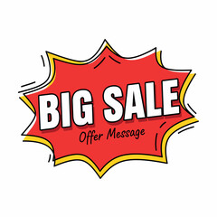 Sale banner template design with geometric background, Big sale special offer.