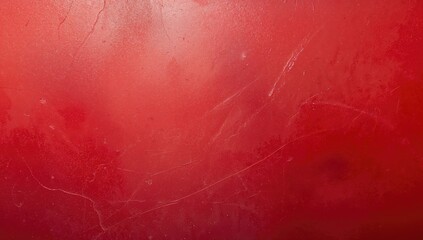 Red plastic cutting board with visible scratches, practical surface for food preparation