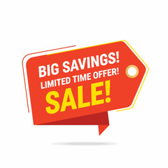 Big savings sale label