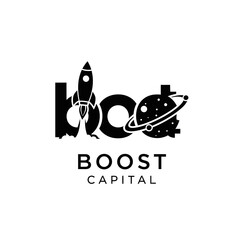 Boost Capital Logo with Rocket and Planet.