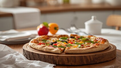 Wooden pizza paddle, a durable tool for efficient food preparation, National Pizza Month