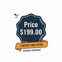 Price $199.00, New product label