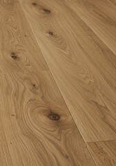Fototapeta premium Close up texture shot of light brown oak hardwood flooring showing detailed grain patterns and natural imperfections ,hardwood ,natural ,close up