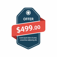 Only for 499. Vector illustration badges of under rupees 499 price tag. Round flat design labels, Business shopping concept. 