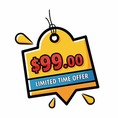 Limited Time Offer Badge With Bold $99.00 Price