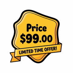 Price $99.00 Limited Time Offer Promotional Banner Design