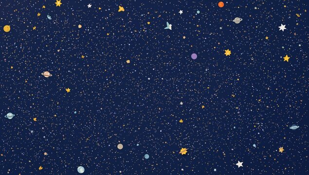 Vector illustration of space, suitable for UI backdrop,