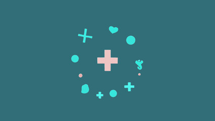 Obraz premium Simple Medical Cross Symbol Vector Design